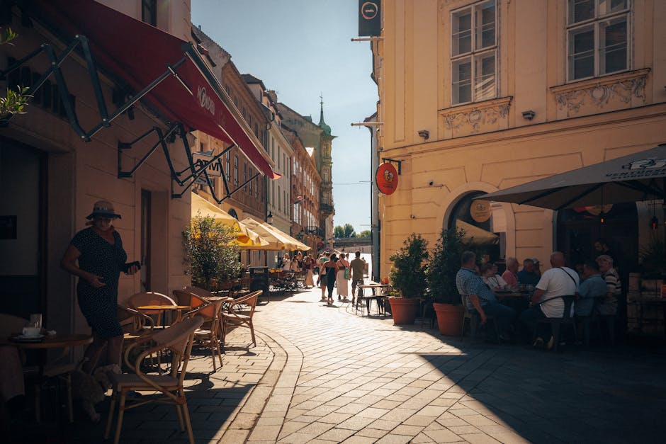 Tkalciceva Street Zagreb outdoor cafes day