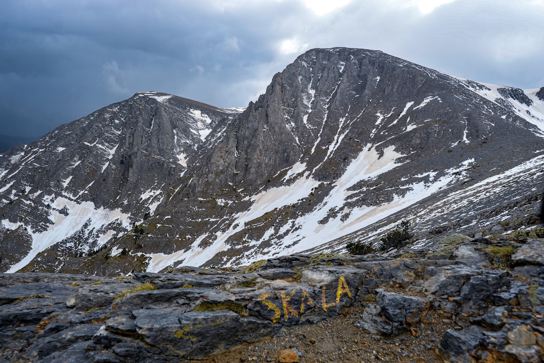 Mount Olympus Greece summit view clouds parting hikers